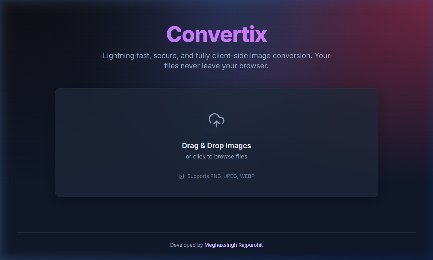 Convertix In-Browser Image Converter